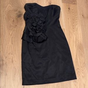 White House Black Market Strapless Black Dress